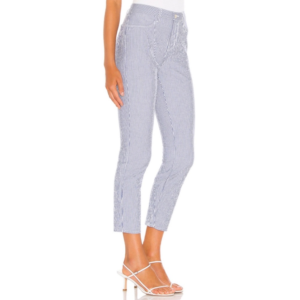 L'AGENCE Blue and White Striped Pants - Picture 3 of 11